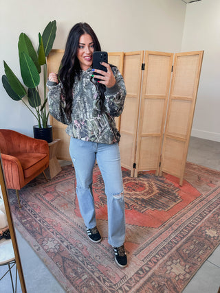 Elevated Essential Hoodie-Olive Camo