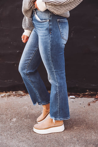 Maisie High Rise Straight Leg Denim-Dark