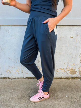 Venice Barrel Active Pants-Midnight Navy