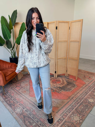 Elevated Essential Hoodie-Grey Camo