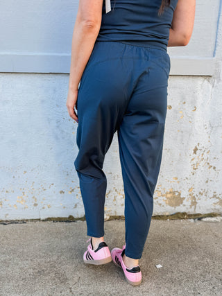 Venice Barrel Active Pants-Midnight Navy