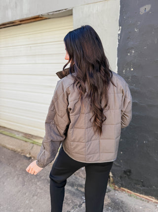 Chandler Quilted Jacket-Charcoal