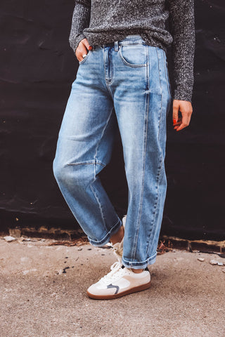 Brooks High Rise Barrel Jeans