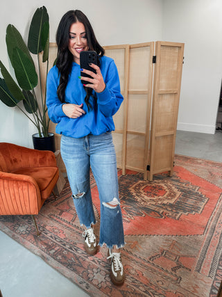 Ashten Bubble Hoodie-Blue