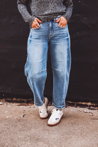 Brooks High Rise Barrel Jeans