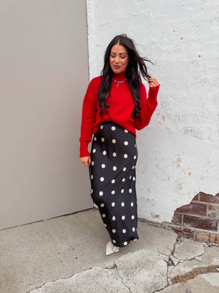 Isabel Polka Dot Maxi Skirt