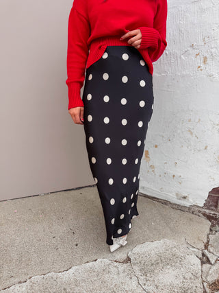 Isabel Polka Dot Maxi Skirt