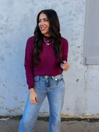 Reina Sweater-Plum