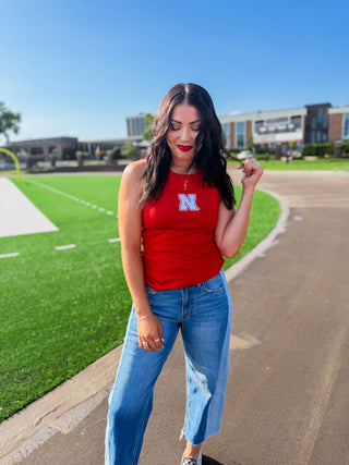Nebraska Logo Patch Tank