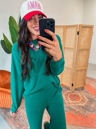 Olivia Lounge Set-Hunter Green