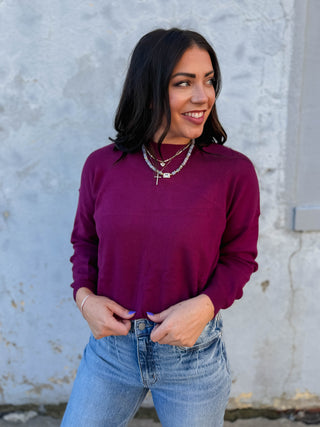Reina Sweater-Plum