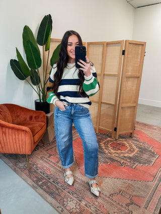 Kam High Rise Boyfriend Barrel Denim