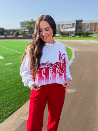 Nebraska Conway Cropped Pullover
