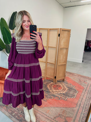 Tessa Maxi Dress-Plum