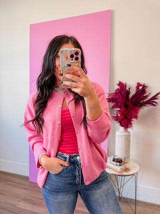 Main Character Cardigan-Pink