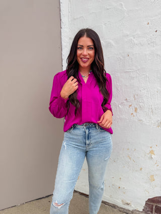 Jaycee Top-Magenta