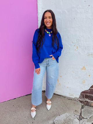Ava Sweater-Cobalt