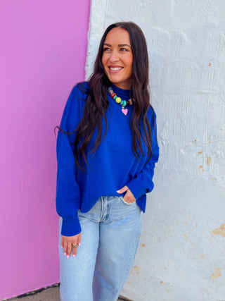Ava Sweater-Cobalt
