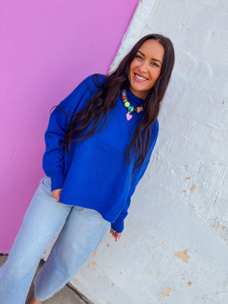 Ava Sweater-Cobalt