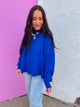 Ava Sweater-Cobalt