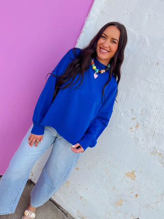 Ava Sweater-Cobalt