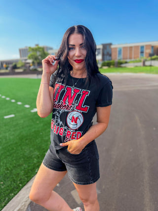 Nebraska Greene Volleyball Cuffed Tee