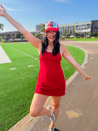 Court Ready Active Dress-Red