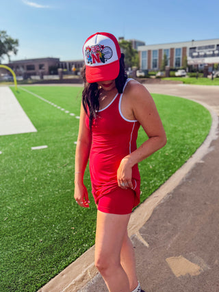 Court Ready Active Dress-Red