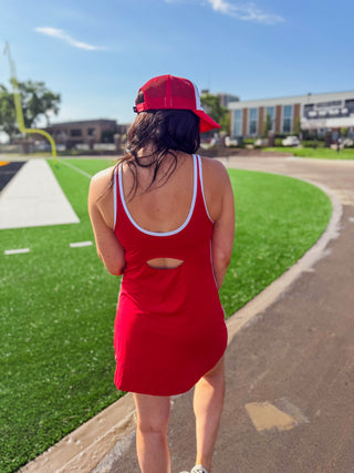 Court Ready Active Dress-Red