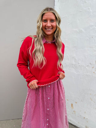 Jada Striped Midi Dress