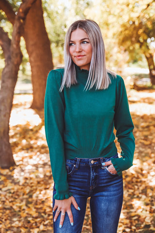 Daphne Knit Top-Green