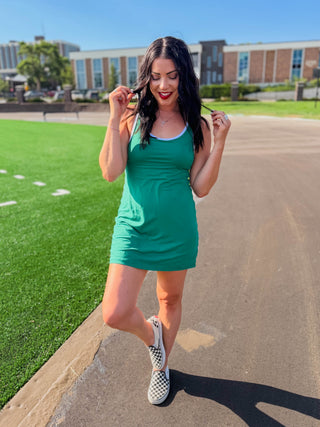 Court Ready Active Dress-Kelly Green