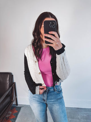 Rena Color Block Cardigan