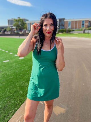 Court Ready Active Dress-Kelly Green