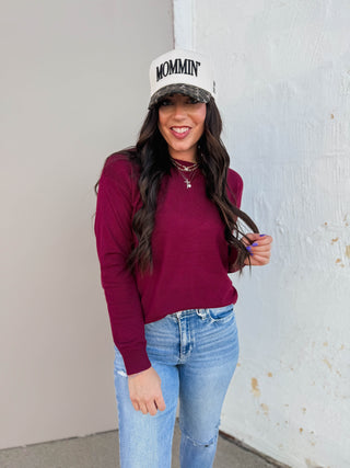 Nadine Sweater-Wine