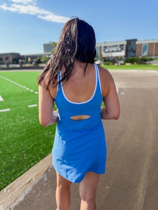 Court Ready Active Dress-Aqua Splash