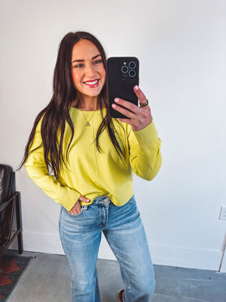 Vanessa Sweater-Electric Yellow