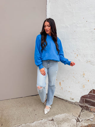 Ashten Bubble Hoodie-Blue