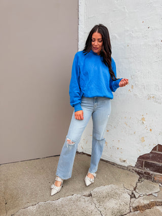 Ashten Bubble Hoodie-Blue