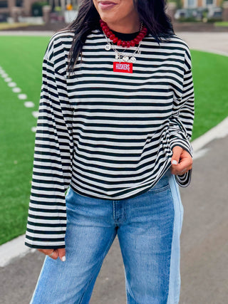 Nebraska Huskers Block Stripe Long Sleeve