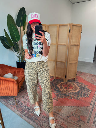 Tatum Leopard Barrrel Pants