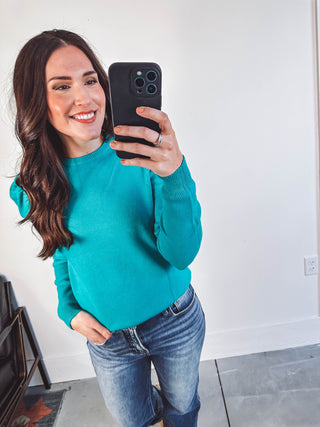 Izzie Sweater-Teal