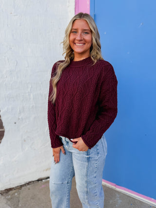 Jovie Sweater-Wine