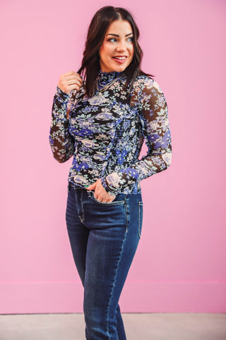 Kylee Floral Mesh Top