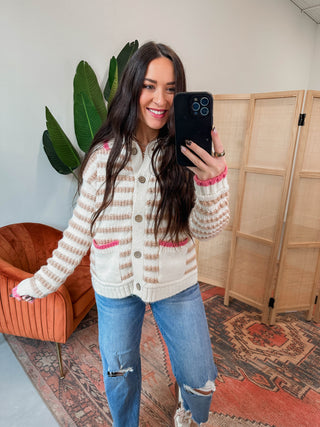Tara Striped Cardigan