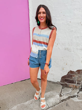 Lilly Embroidered Denim Shorts