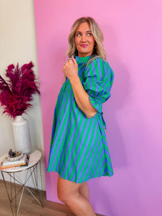 Julia Striped Mini Dress
