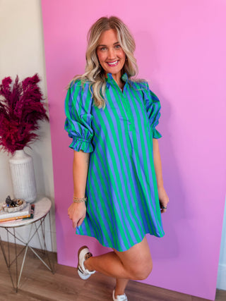 Julia Striped Mini Dress