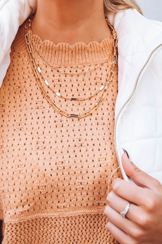 3 Layer Gold Necklace