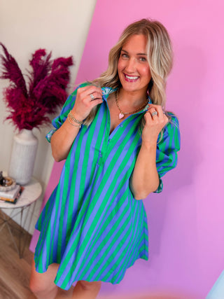 Julia Striped Mini Dress